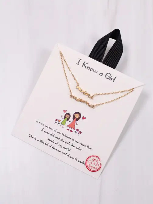 Mama & Mini Necklace Set GOLD - Caroline Hill