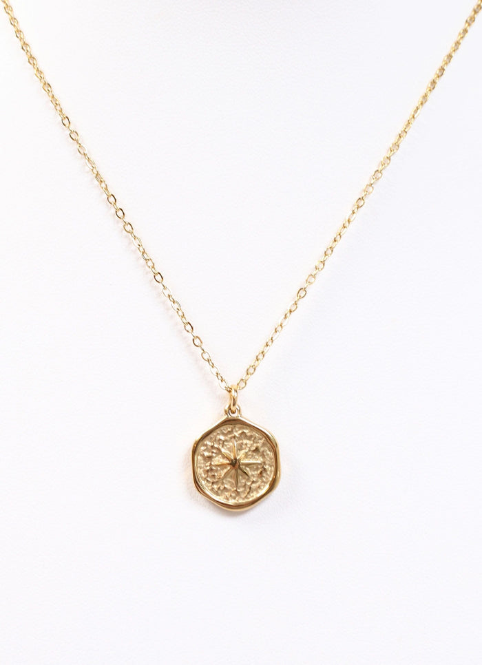 Marieville Circle Charm Necklace GOLD - Caroline Hill
