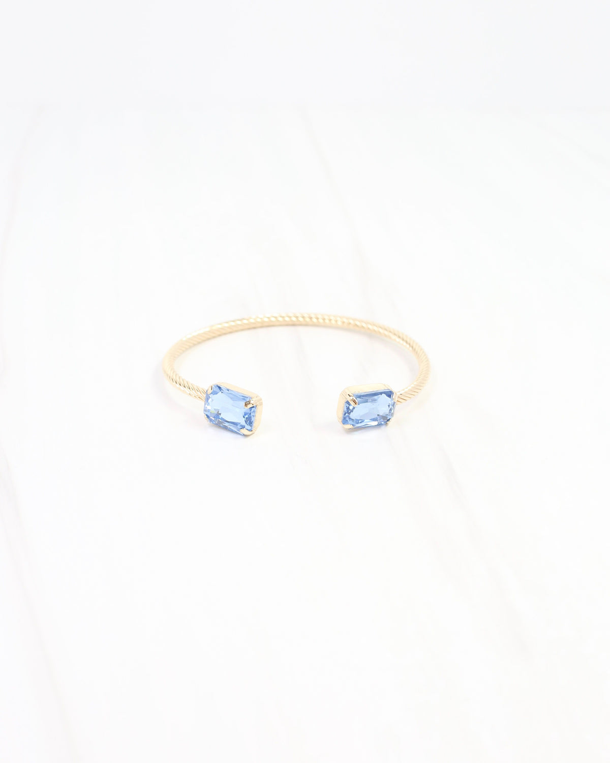 Chaveax Crystal Bangle Bracelet WR Blue