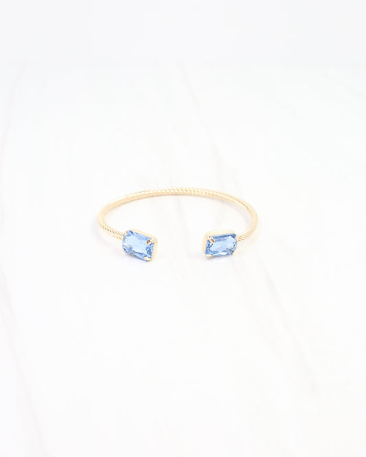 Chaveax Crystal Bangle Bracelet WR Blue