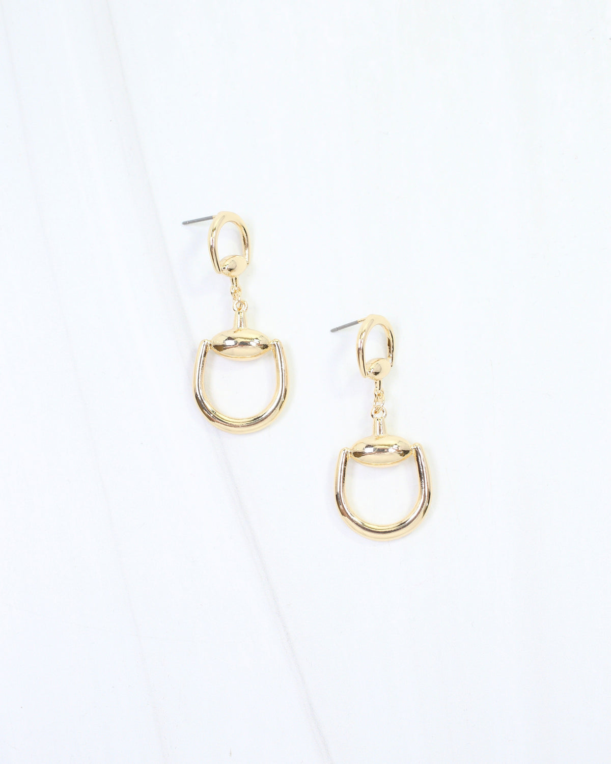 Logan Horsebit Dangle Earring Gold