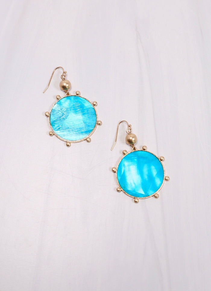 McConnell Disc Drop Earring TURQUOISE - Caroline Hill