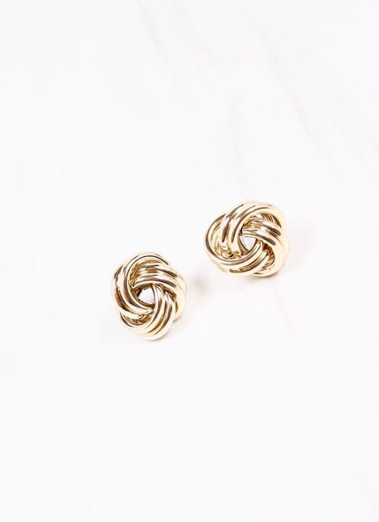 McRobbie Knot Earring GOLD - Caroline Hill