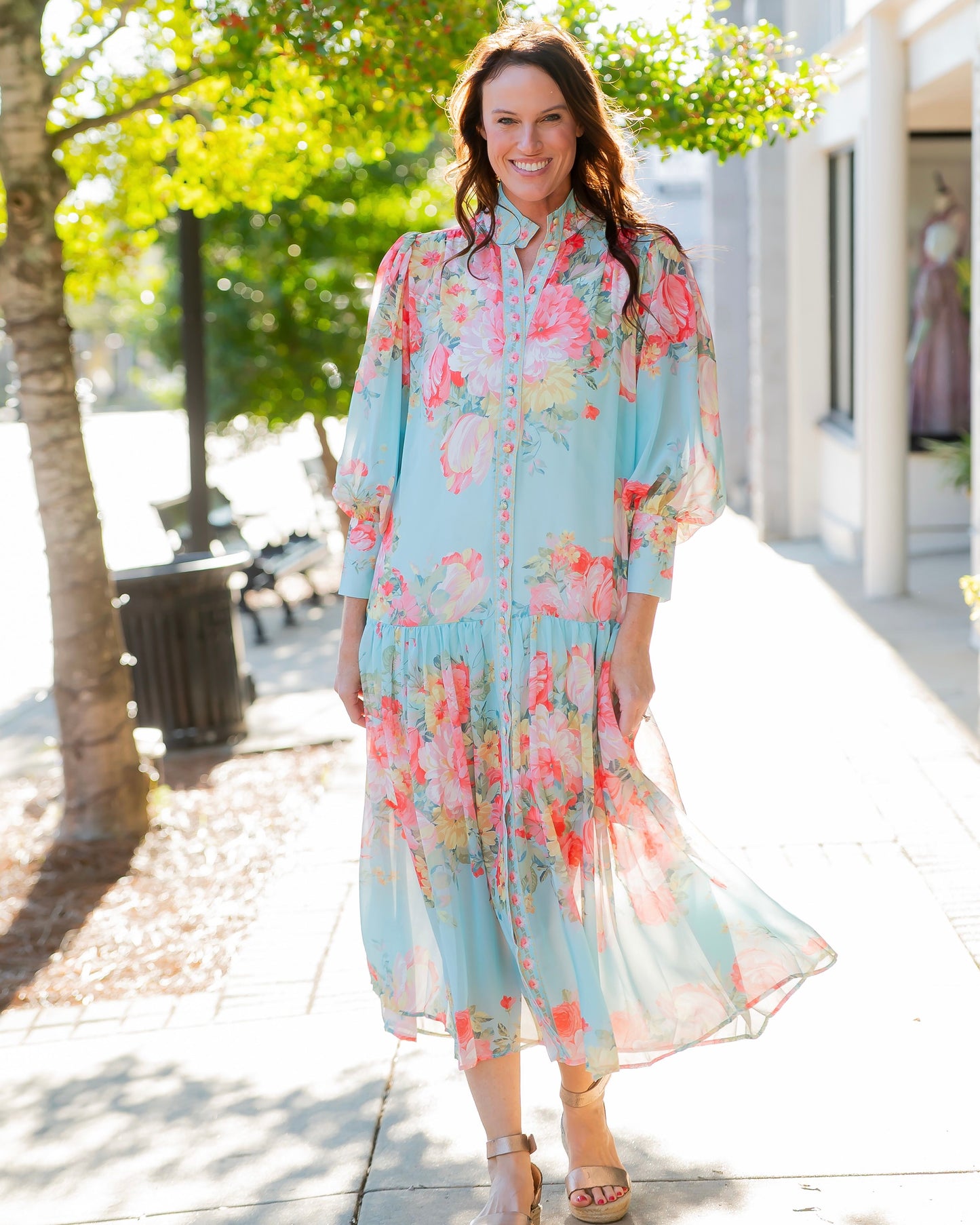 Mia Button Down Floral Dress