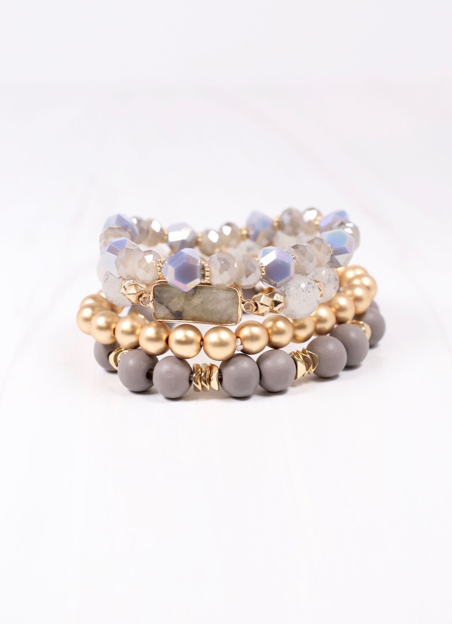 Merrin Bracelet Set GRAY - Caroline Hill