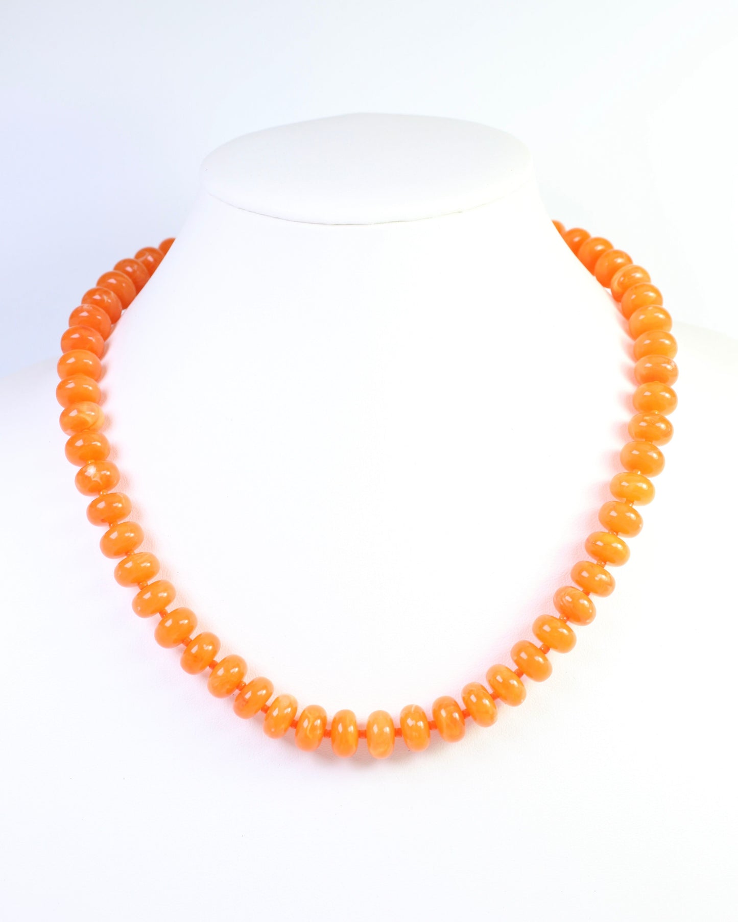 Reno Marble Beaded Necklace Orange