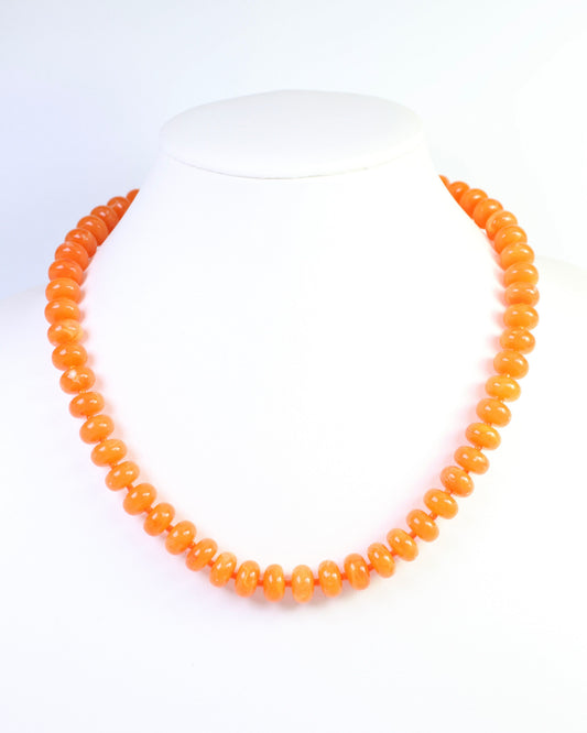 Reno Marble Beaded Necklace Orange