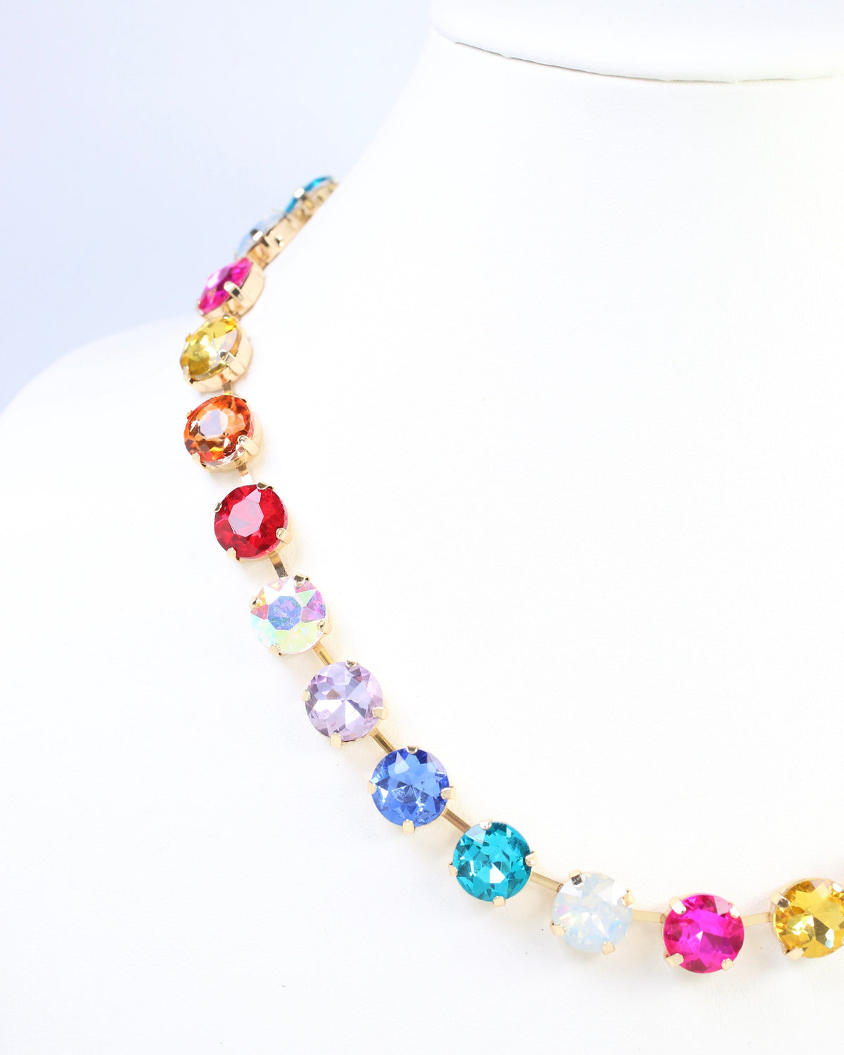 Roxanne Rhinestone Necklace Light Multi
