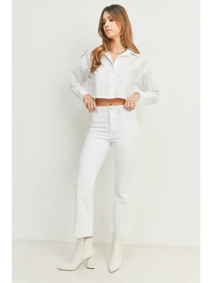 Miranda Optic White Vintage Cropped Jeans - Caroline Hill