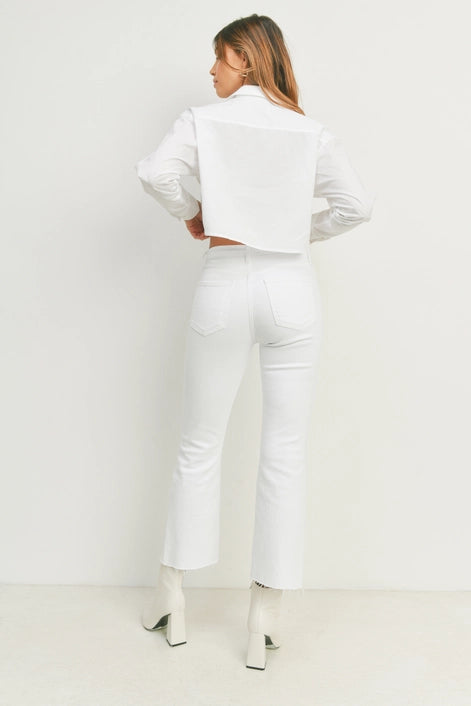 Miranda Optic White Vintage Cropped Jeans - Caroline Hill