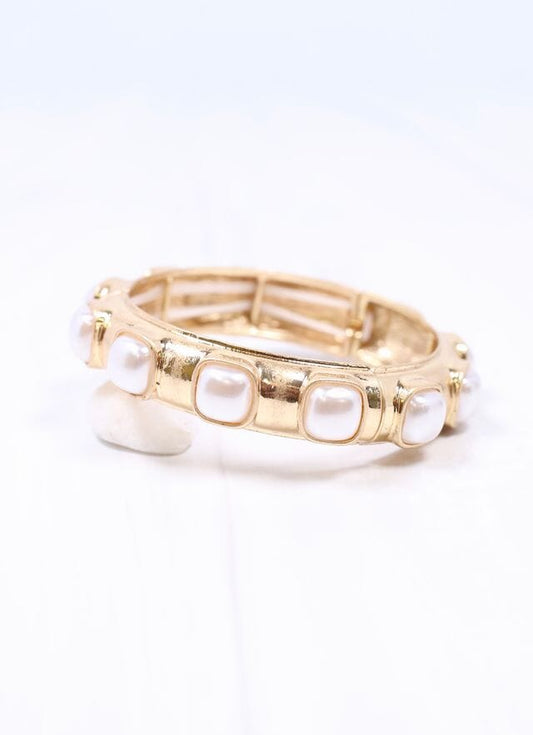 Mirren Bracelet with Pearls GOLD - Caroline Hill