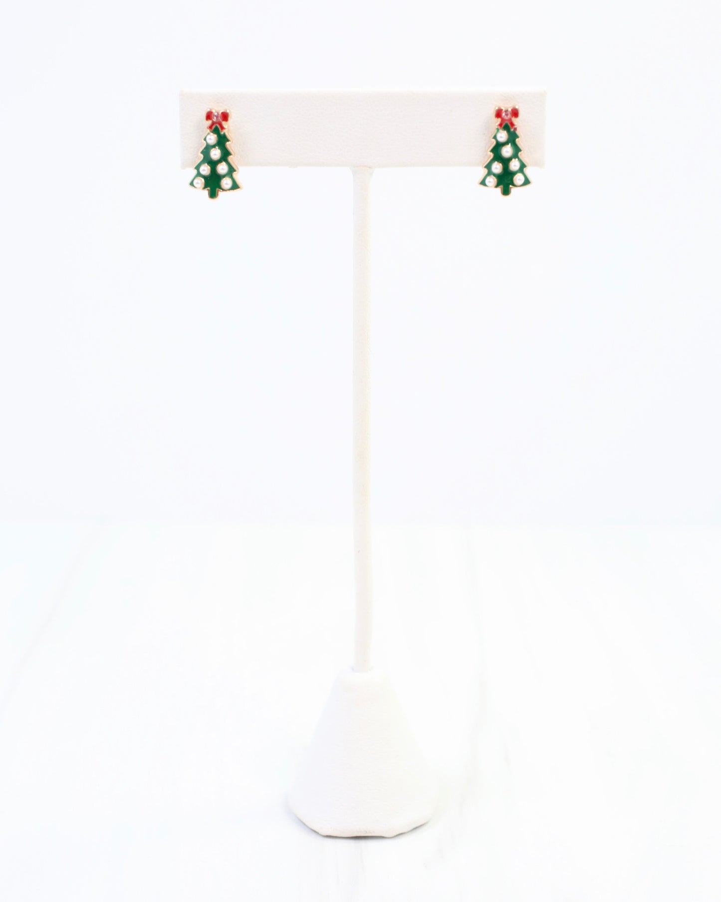 All is Calm Christmas Tree Stud Pearl