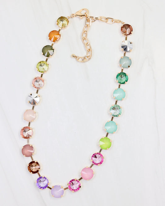Shalimar Medium Rhinestone Necklace Light Multi