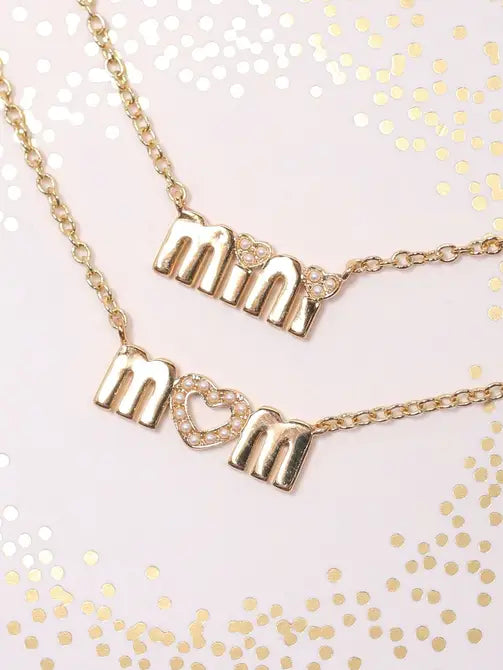 Mom & Mini Necklace Set GOLD - Caroline Hill