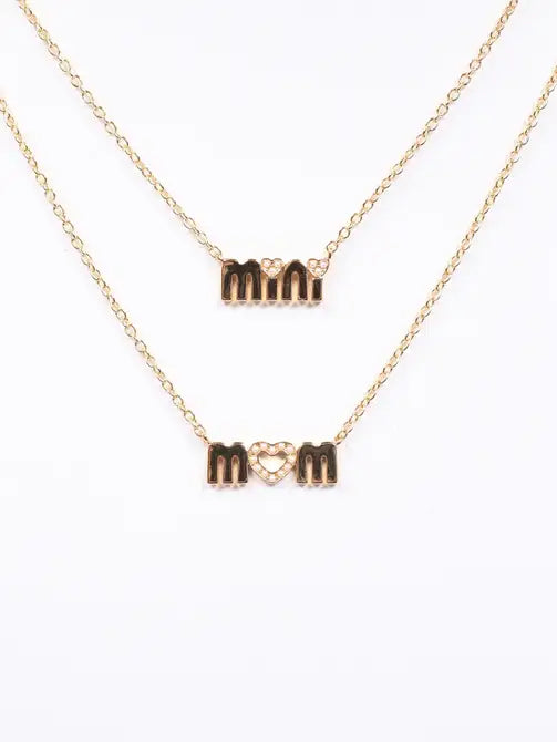 Mom & Mini Necklace Set GOLD - Caroline Hill