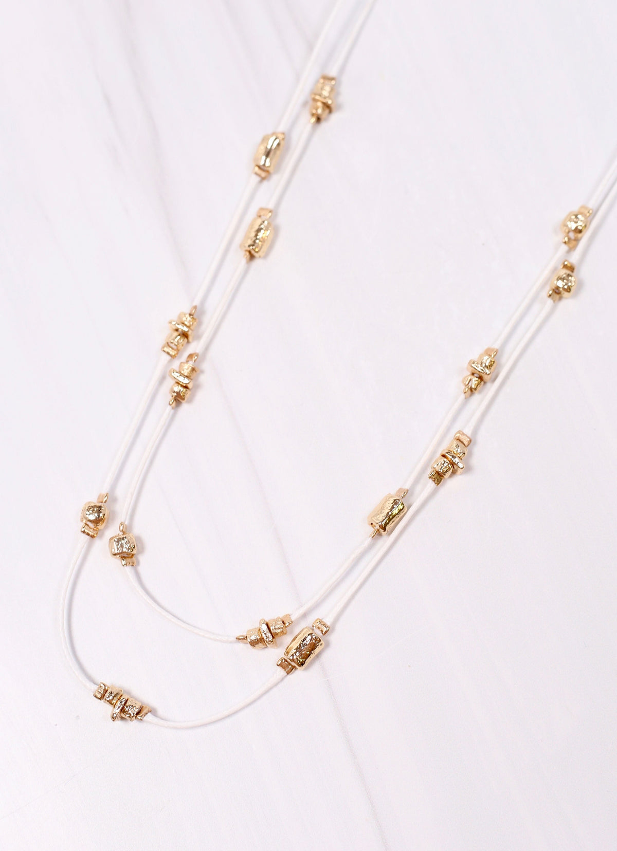 Mondello Layered Necklace WHITE - Caroline Hill