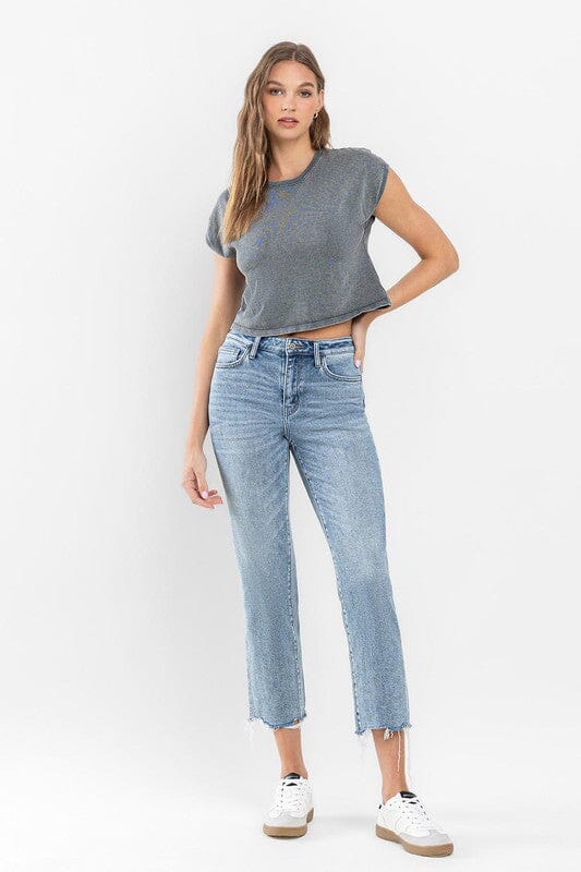 Morgan High Rise Cropped Straight Jeans - Caroline Hill