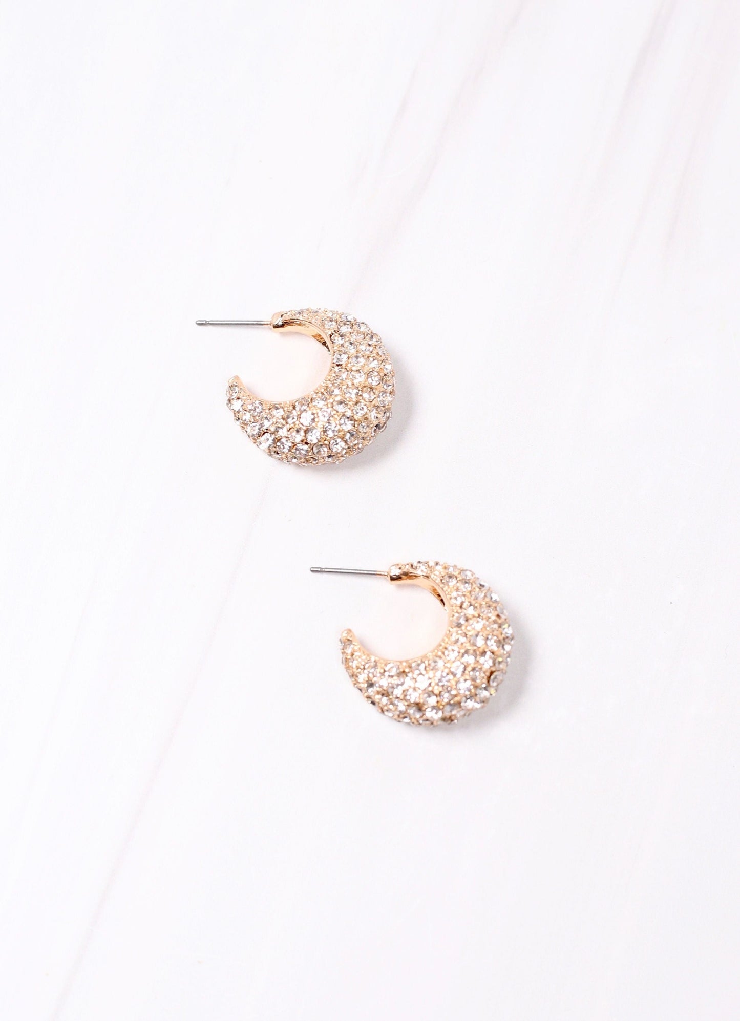 Mossleigh CZ Hoop Earring GOLD - Caroline Hill