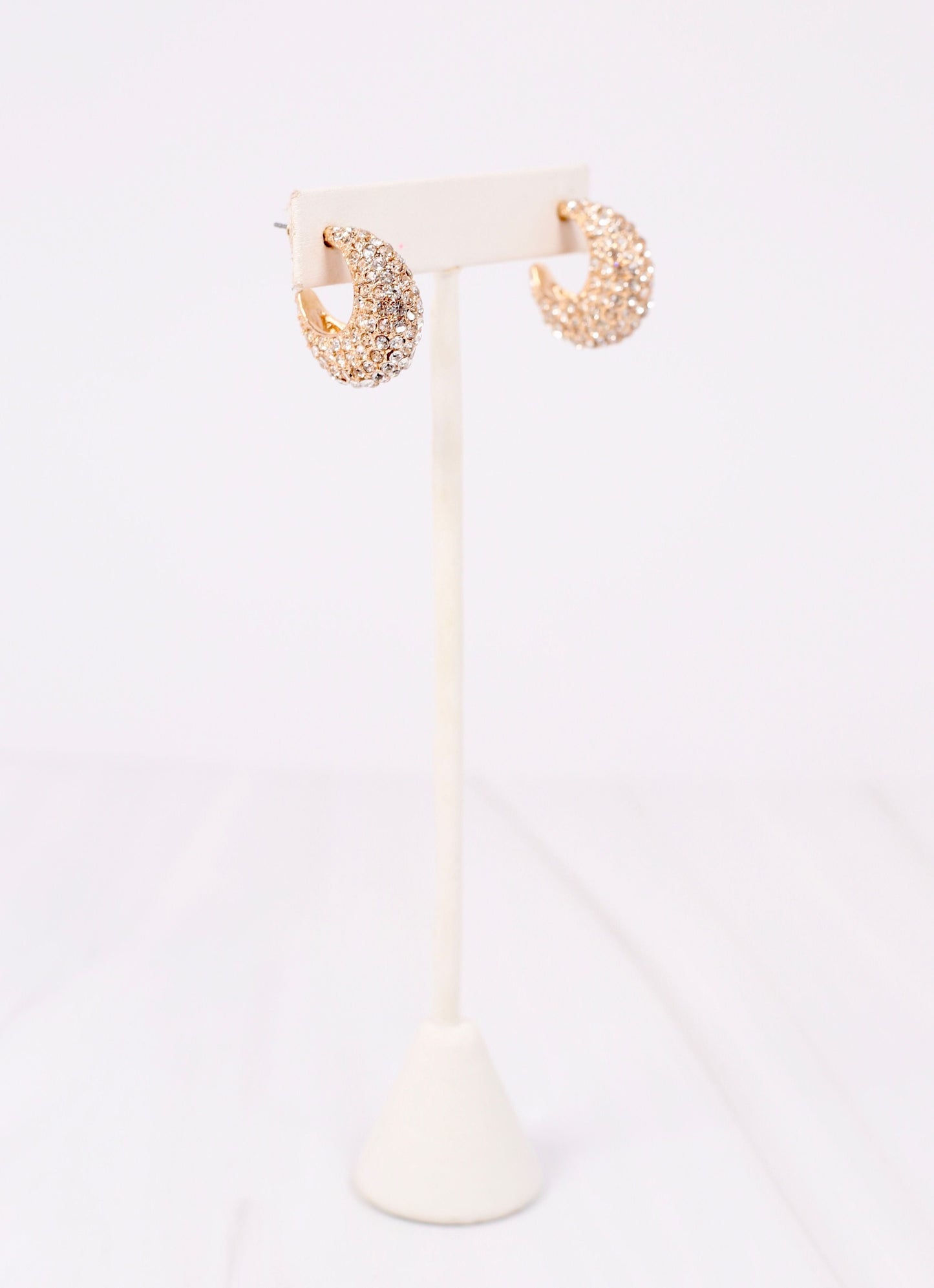 Mossleigh CZ Hoop Earring GOLD - Caroline Hill