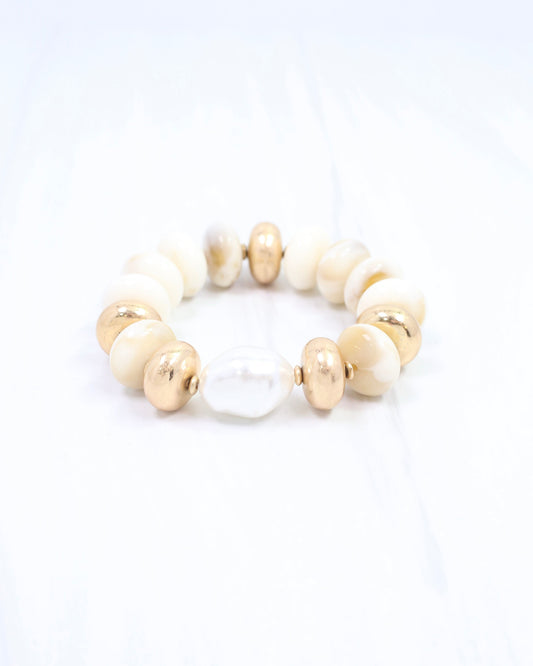Abenger Beaded Bracelet White