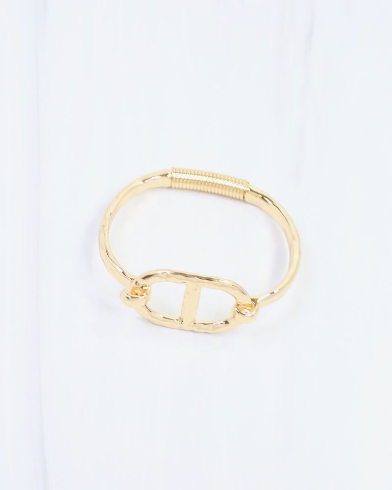 Aila Buckle Sping Cuff Bracelet Gold