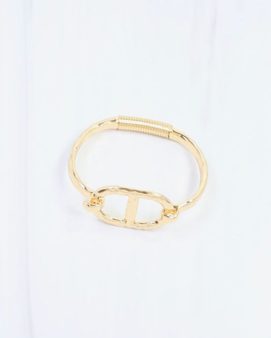 Aila Buckle Sping Cuff Bracelet Gold
