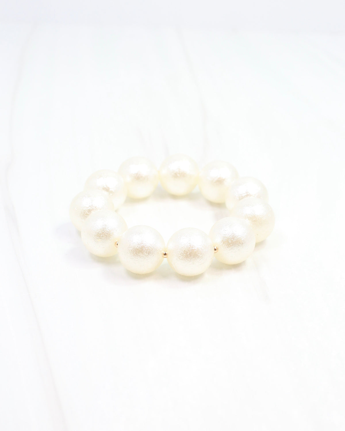Your Highness Paper Pearl Beaded Bracelet Gold