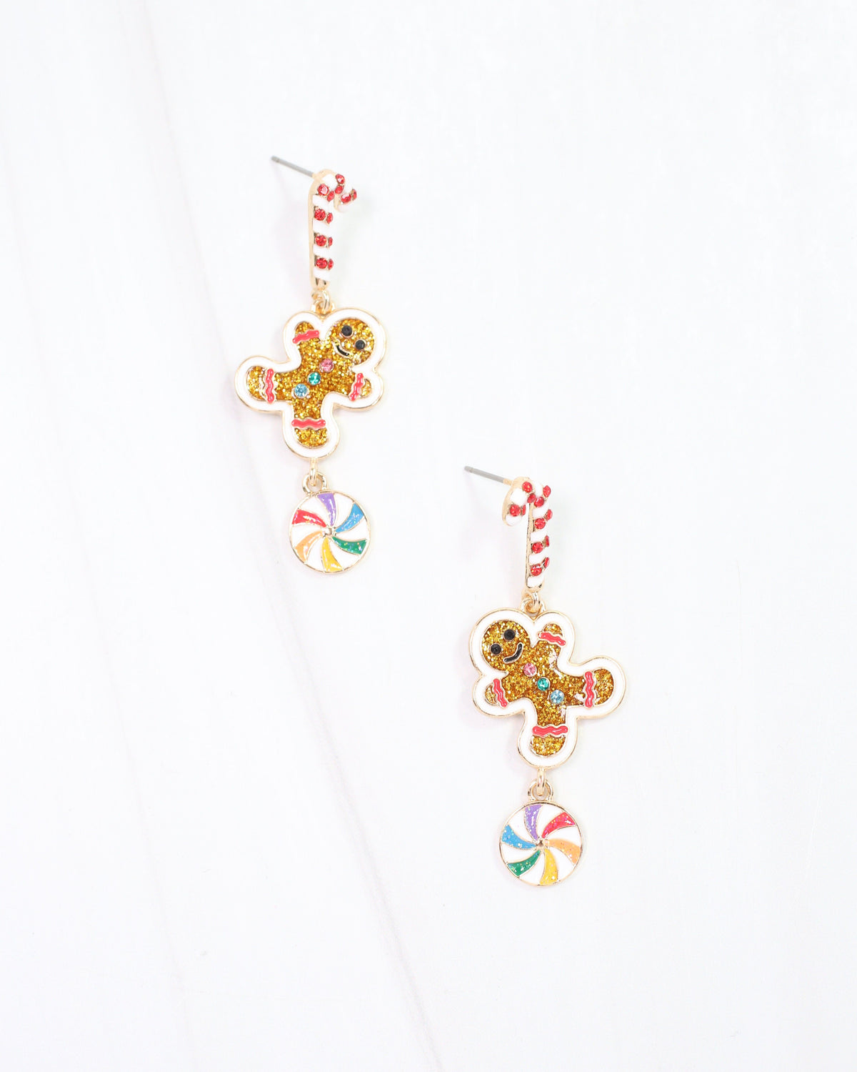 Gingerbread Man Dangle Earring Multi