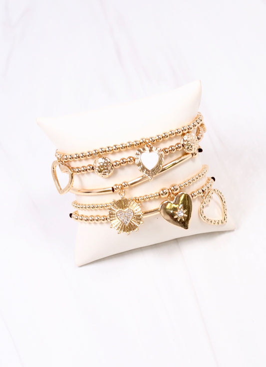 Milhouser Charm Bracelet Set GOLD