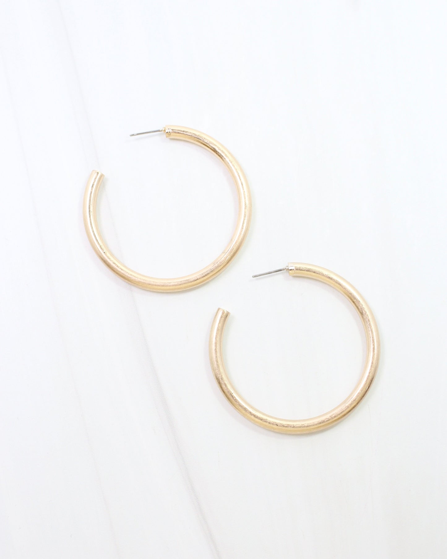 Lexi Large Hoop Earring WR Worn Gold