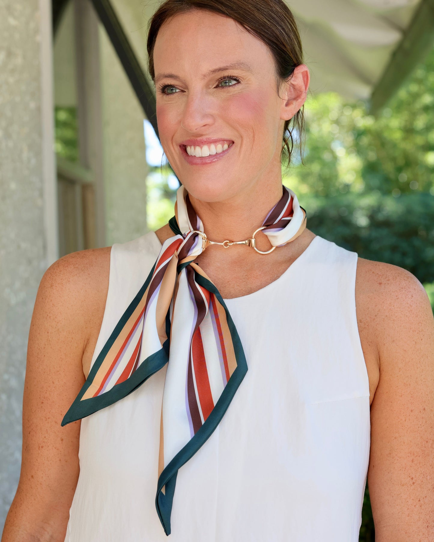 Henley Horsebit Buckle Scarf Multi