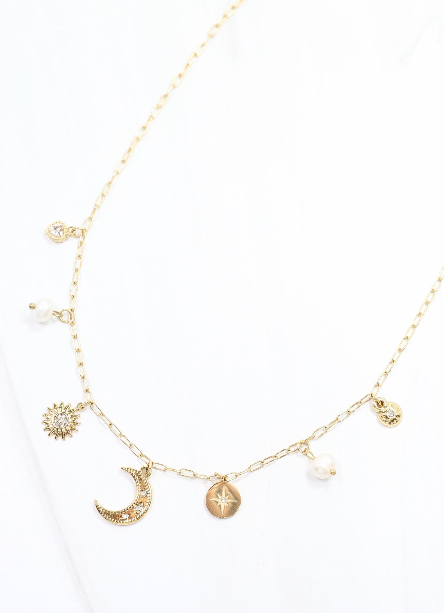 Jacobi Charm Necklace Gold