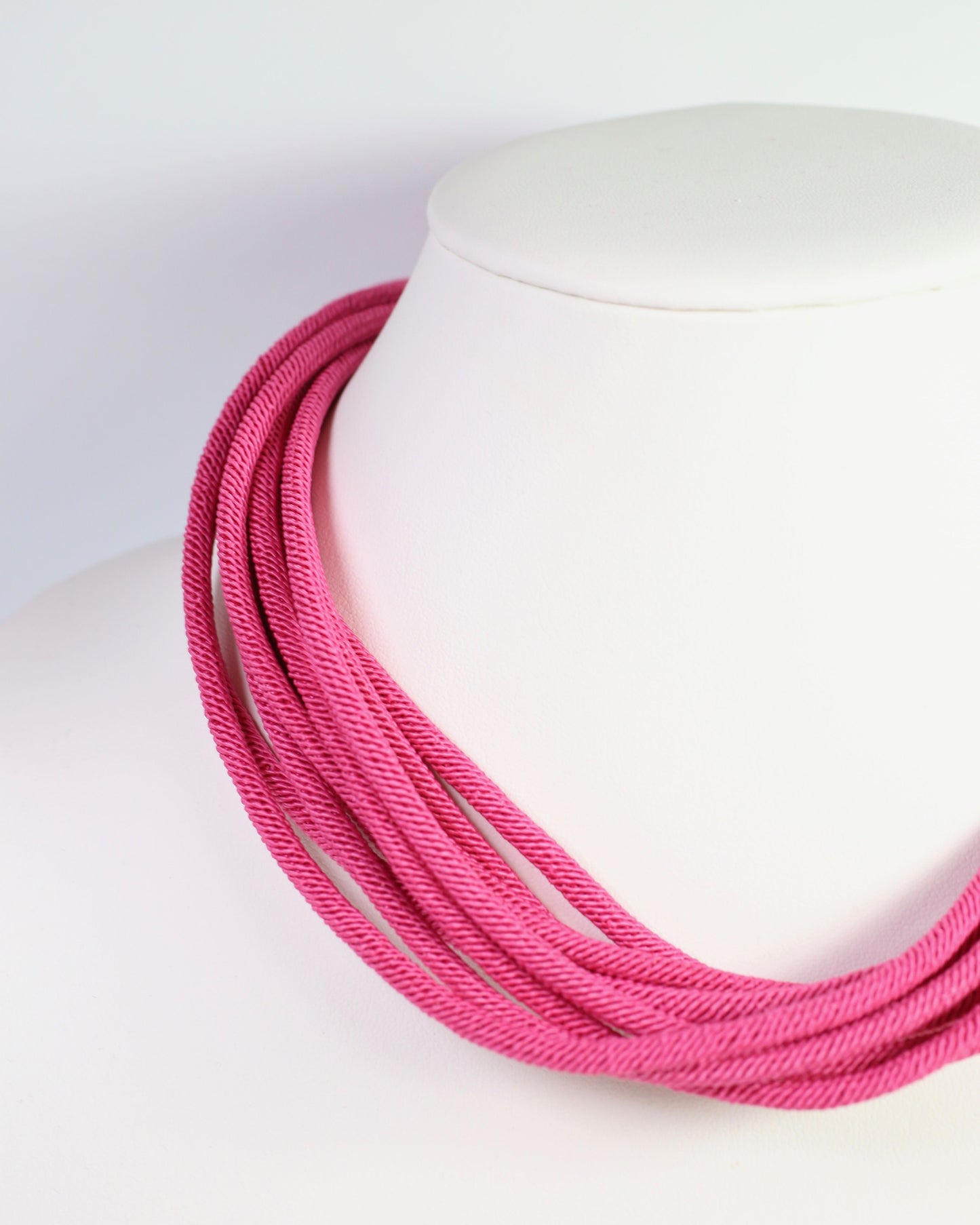 Cranston Cord Necklace Fuchsia