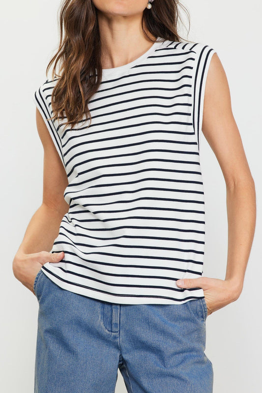 Nautical Navy Striped Tee - Caroline Hill