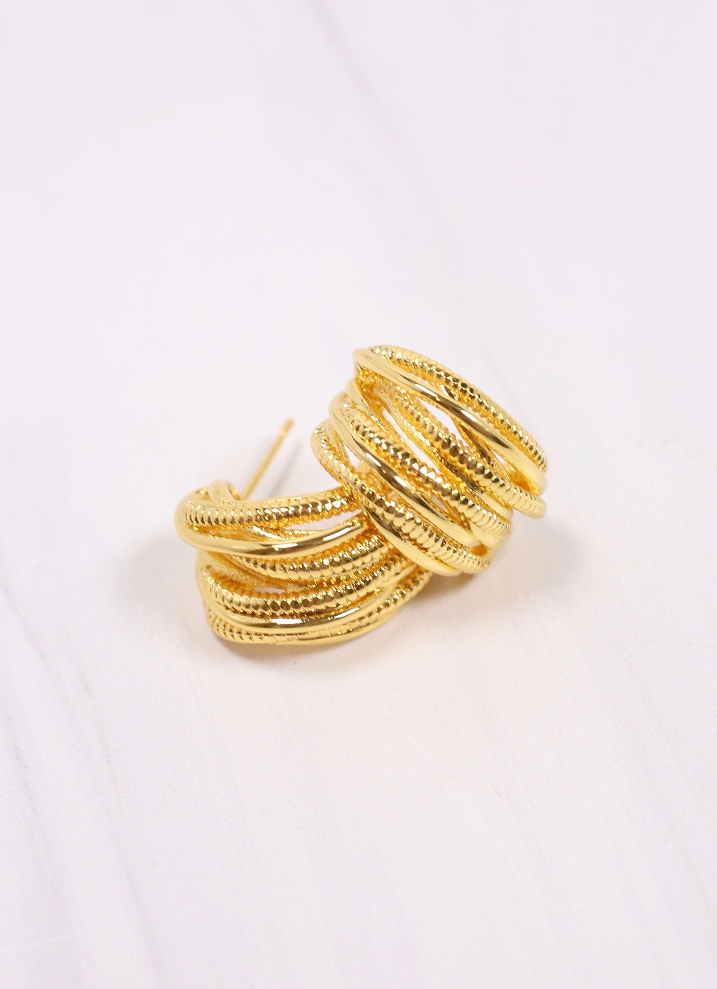 Newton Hoop Earring GOLD - Caroline Hill