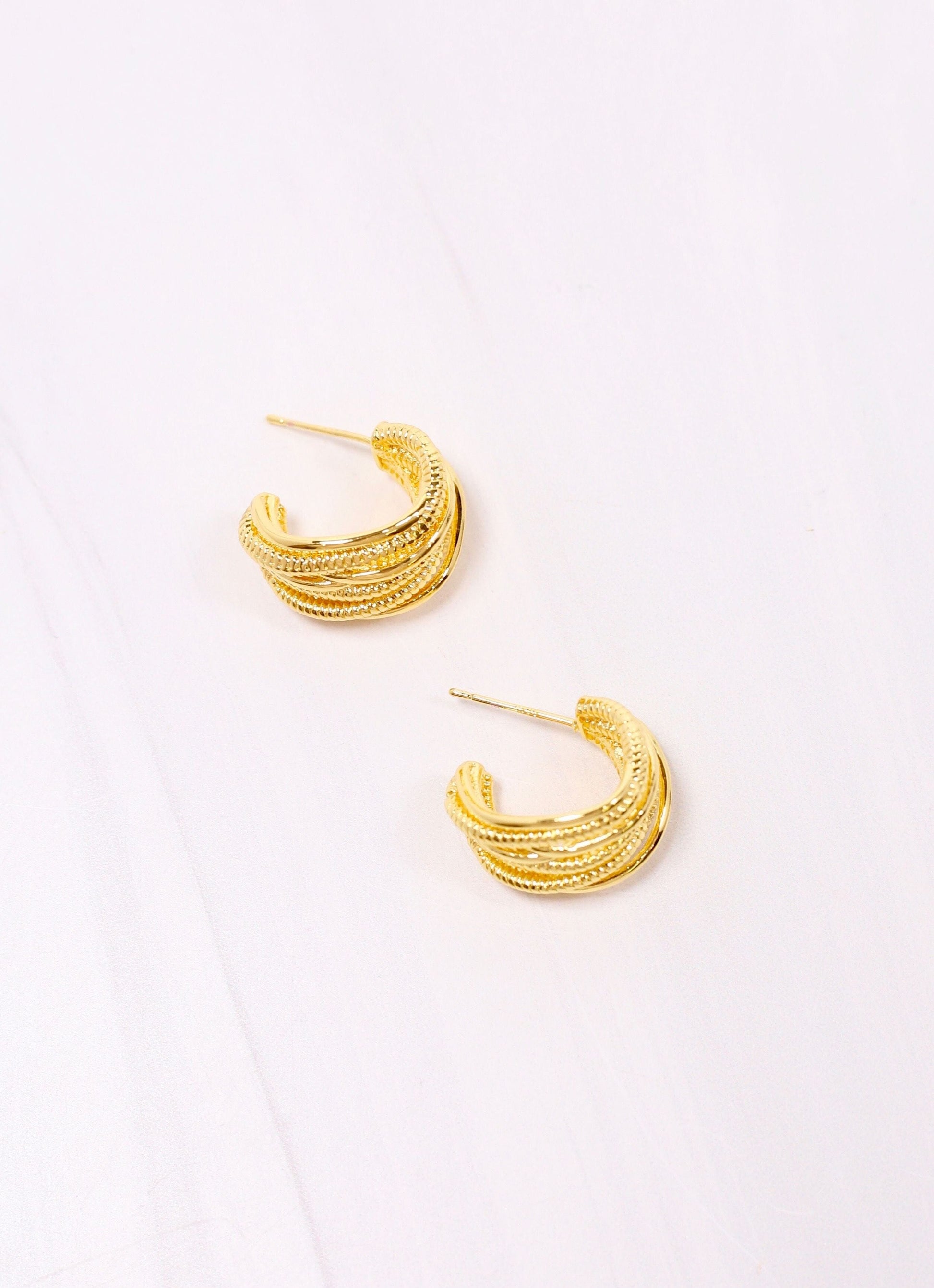 Newton Hoop Earring GOLD - Caroline Hill