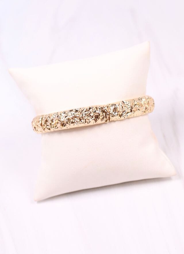 Norrington Textured Stretch Bracelet GOLD - Caroline Hill