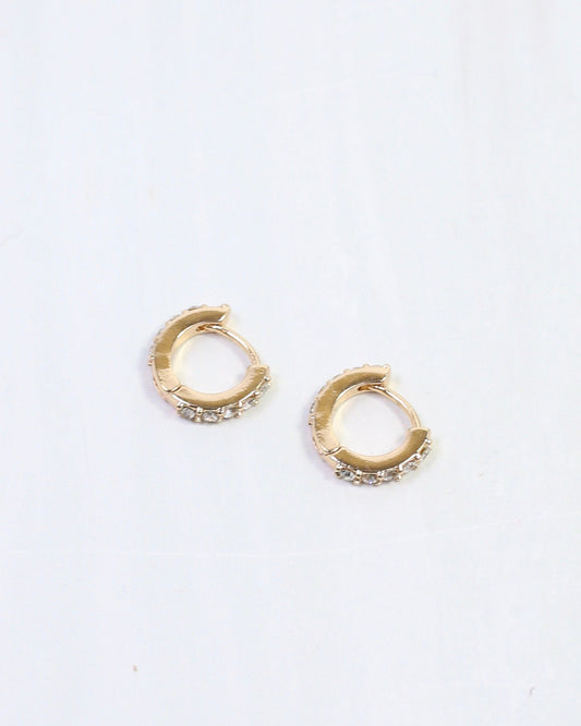 Kaelynn CZ Huggie Earring Gold