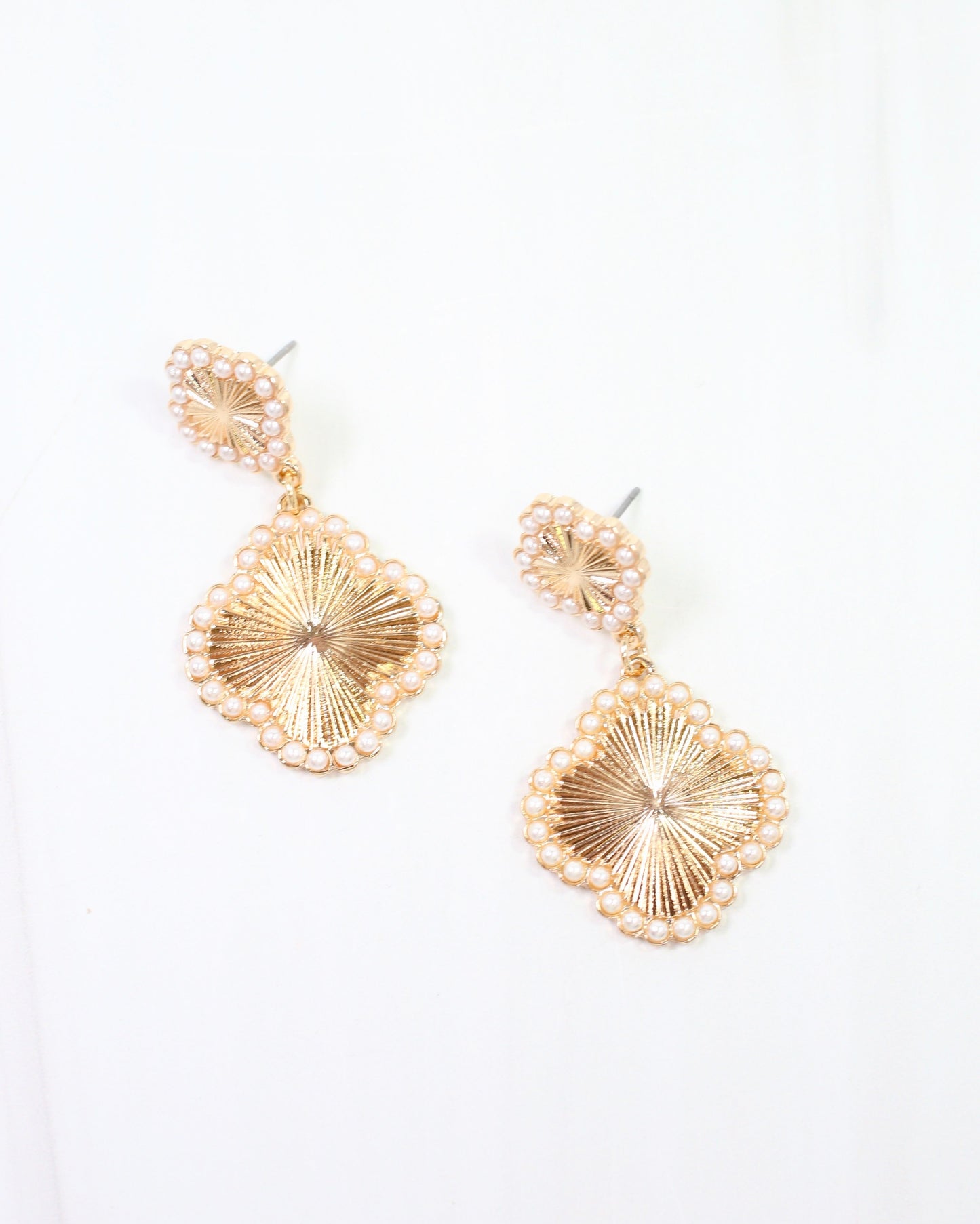 Darby Double Clover Earring Gold