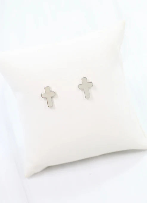 Christy Cross Earring SILVER