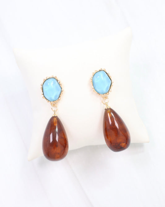 Cabana Club Teardrop Earring Tortoise