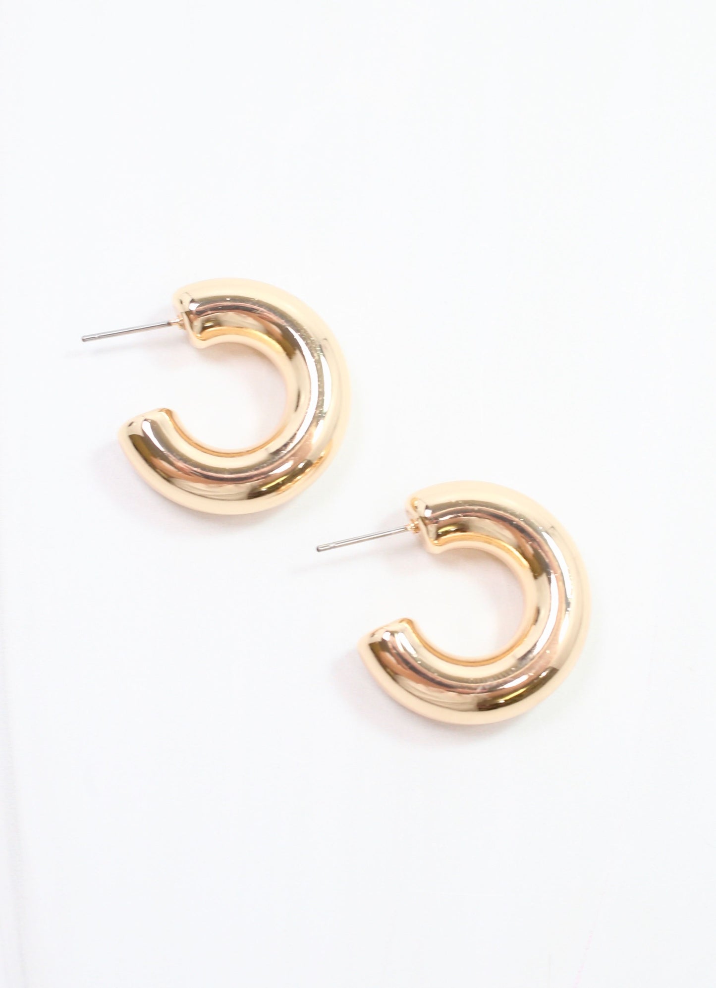 Godfrey Hoop Earring Shiny Gold