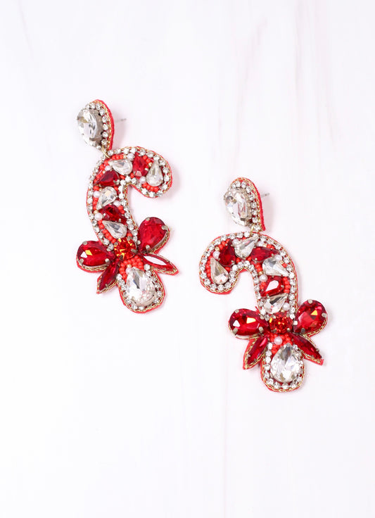 Candy Cane Lane Earring RED