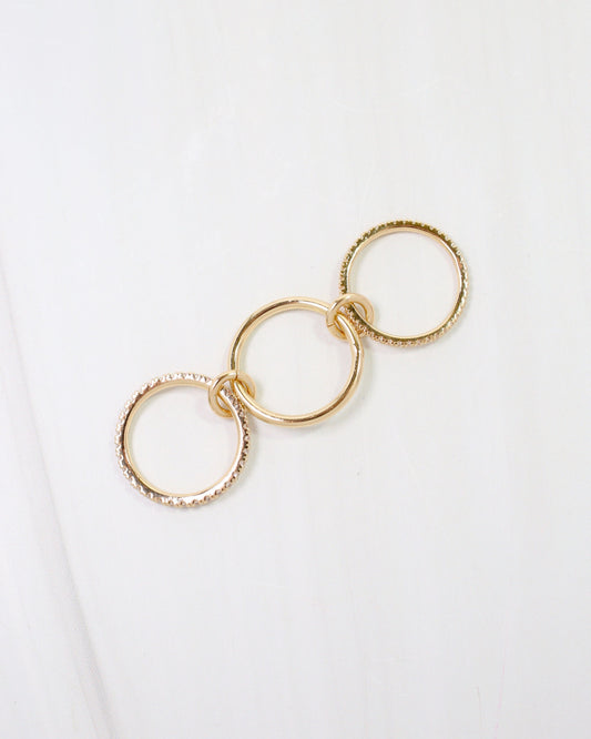 Northfield Interlocking Ring Set Gold