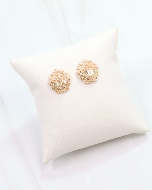 Sal Shell Stud Gold