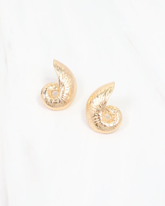 Verona Shell Stud Earring Gold