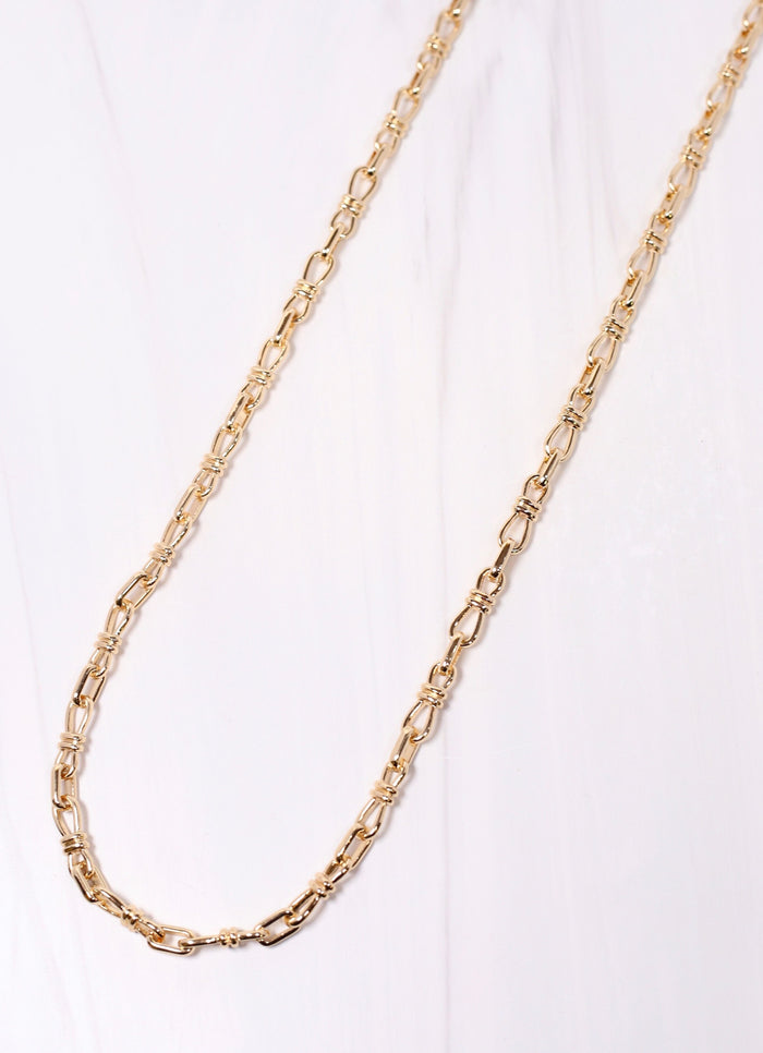 Oakwood Link Necklace GOLD - Caroline Hill