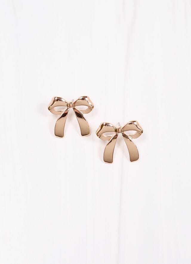 Odell Bow Earring GOLD - Caroline Hill