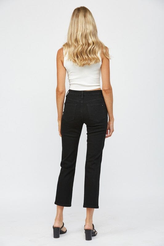 Only A Dream Black Mid-Rise Straight Jeans - Caroline Hill