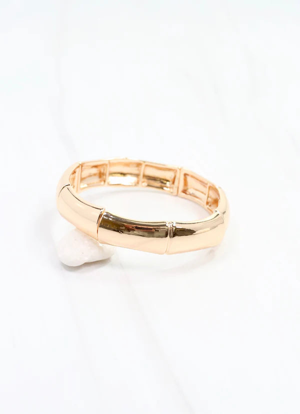 Jekyll Stretch Bracelet Shiny Gold